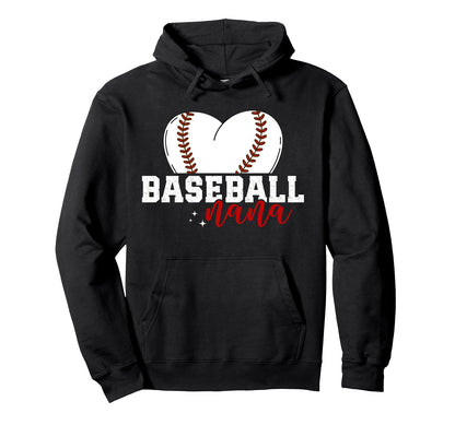 Baseball Nana Grandma Proud Nana Hoodie - Minimalist Print for Adults - T-Shirt, Sweatshirt, Hoodie