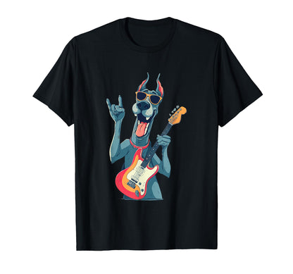 Funny Rock Dog Cartoon Pet Lover T-Shirt - Casual Everyday Wear for Adults - T-Shirt, Sweatshirt, Hoodie