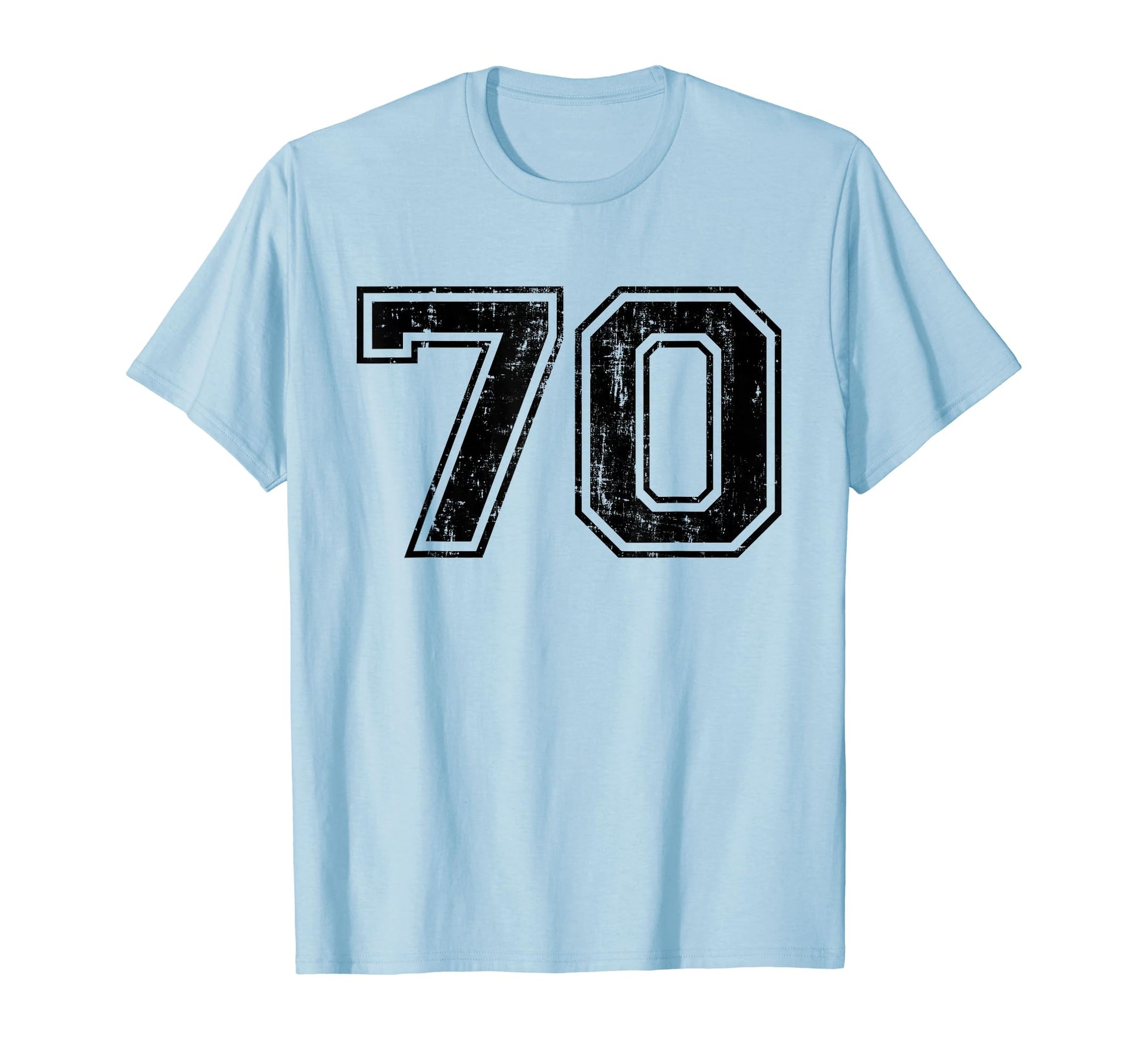 Number 70 Varsity Distressed Sport T-Shirt - Minimalist Print Men Women - T-Shirt, Sweatshirt, Hoodie