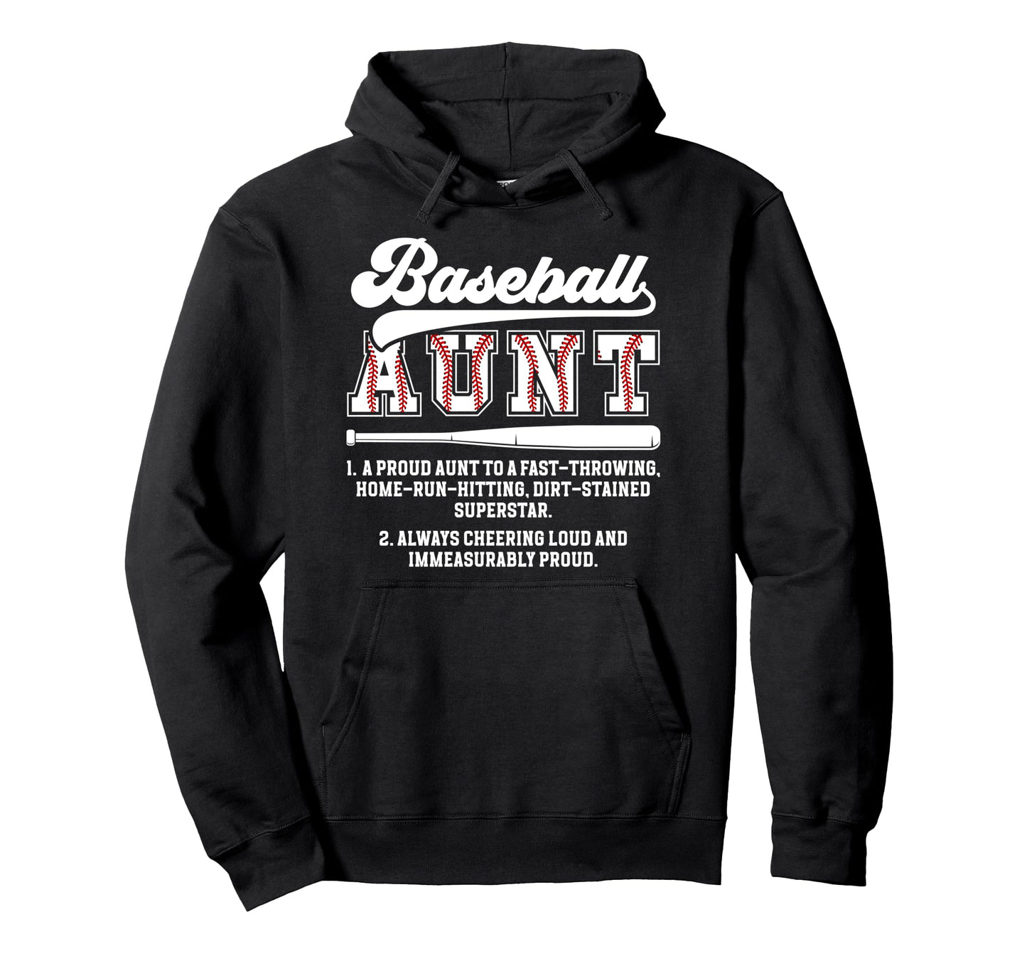 Baseball Aunt Baseball Player Hoodie - Casual Everyday Wear for Adults - T-Shirt, Sweatshirt, Hoodie