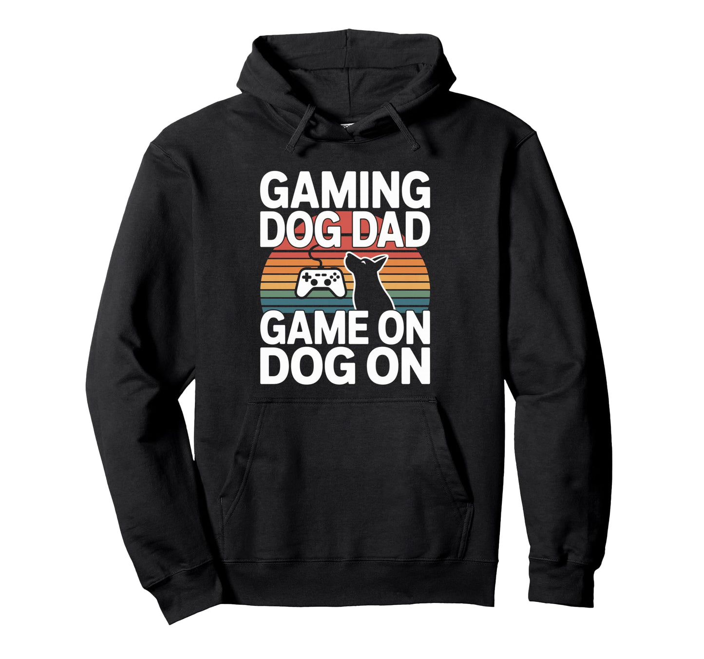 Funny Gaming Dog Dad Game Dog Controller Hoodie - Trendy Graphic Men Women - T-Shirt, Sweatshirt, Hoodie