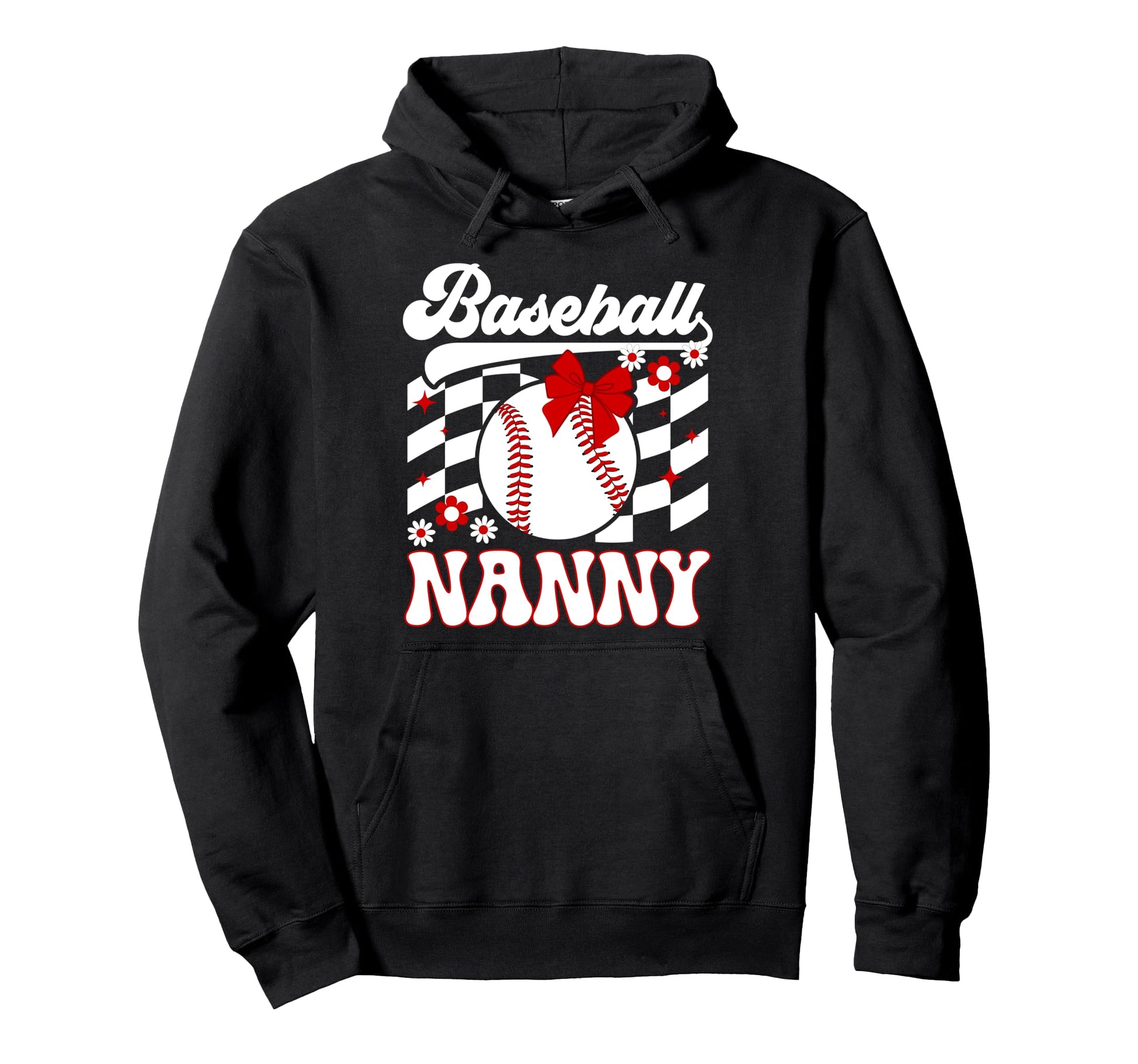 Baseball Nanny Groovy Nanny Hoodie - Casual Everyday Wear for Adults - T-Shirt, Sweatshirt, Hoodie