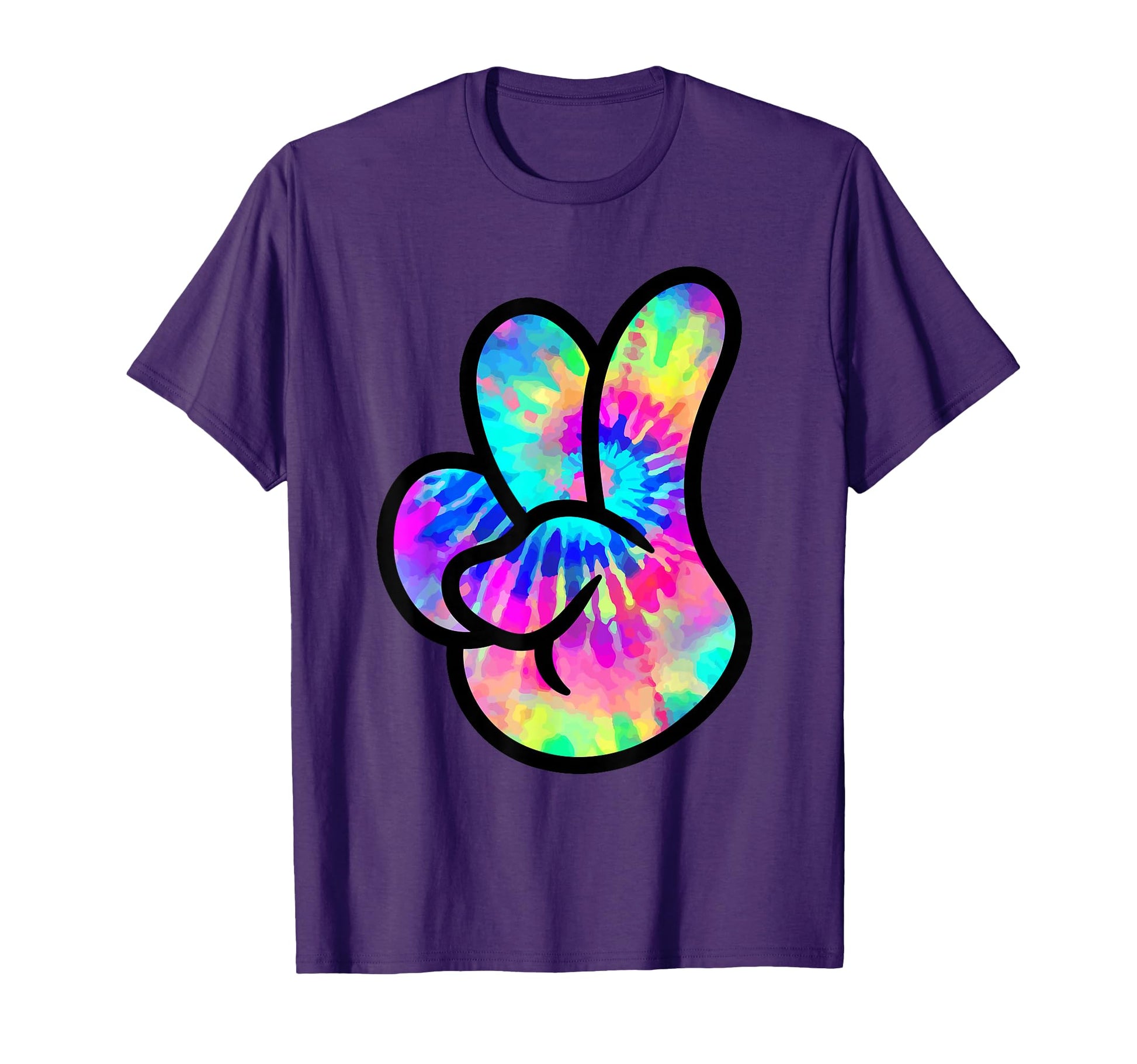 Peace Hand Sign Tie Dye Kindness And T-Shirt - Novelty Apparel Men Women - T-Shirt, Sweatshirt, Hoodie