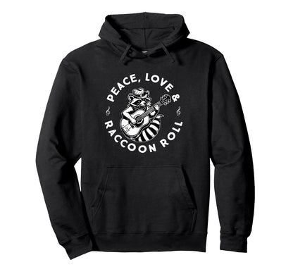 Raccoon Rock And Roll Music Raccoon Hoodie - Custom Art Print for Adults - T-Shirt, Sweatshirt, Hoodie