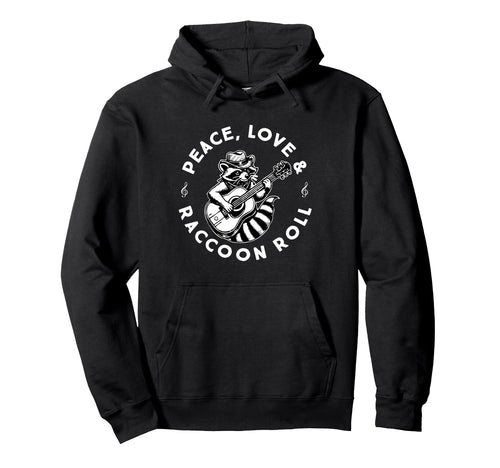 Raccoon Rock And Roll Music Raccoon Hoodie - Custom Art Print for Adults - T-Shirt, Sweatshirt, Hoodie
