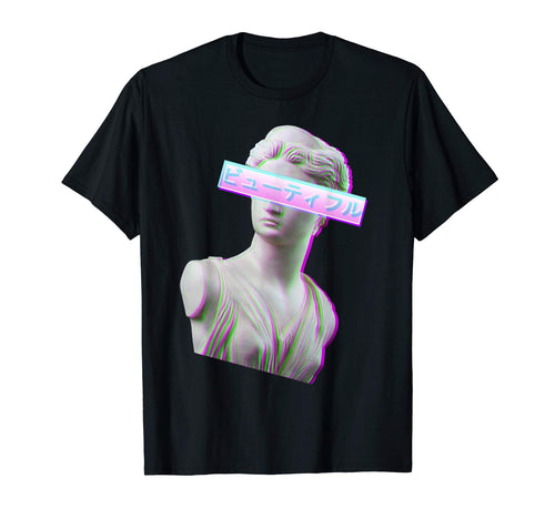 90S Statue Japanese Otaku Aesthetic T-Shirt - Minimalist Print for Adults - T-Shirt, Sweatshirt, Hoodie