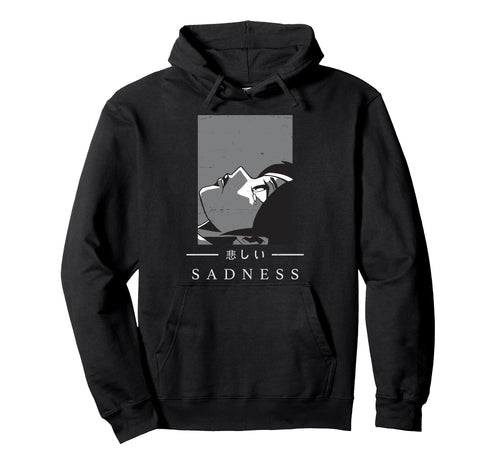 Anime Sad Japanese Art Aesthetic Hoodie - Streetwear Style Men Women - T-Shirt, Sweatshirt, Hoodie
