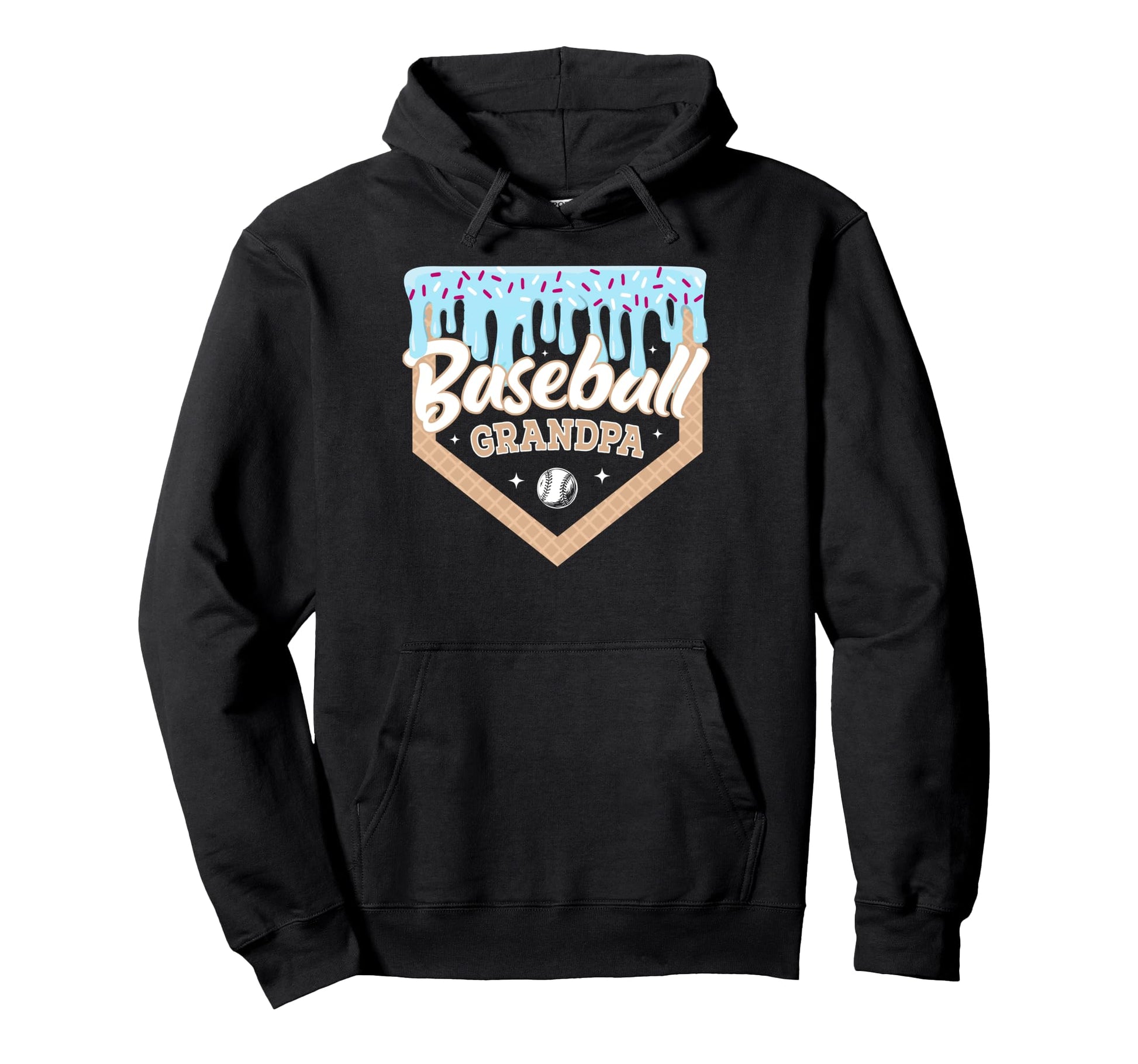Baseball Drip Grandpa Ice Cream Home Hoodie - Casual Everyday Wear Unisex - T-Shirt, Sweatshirt, Hoodie