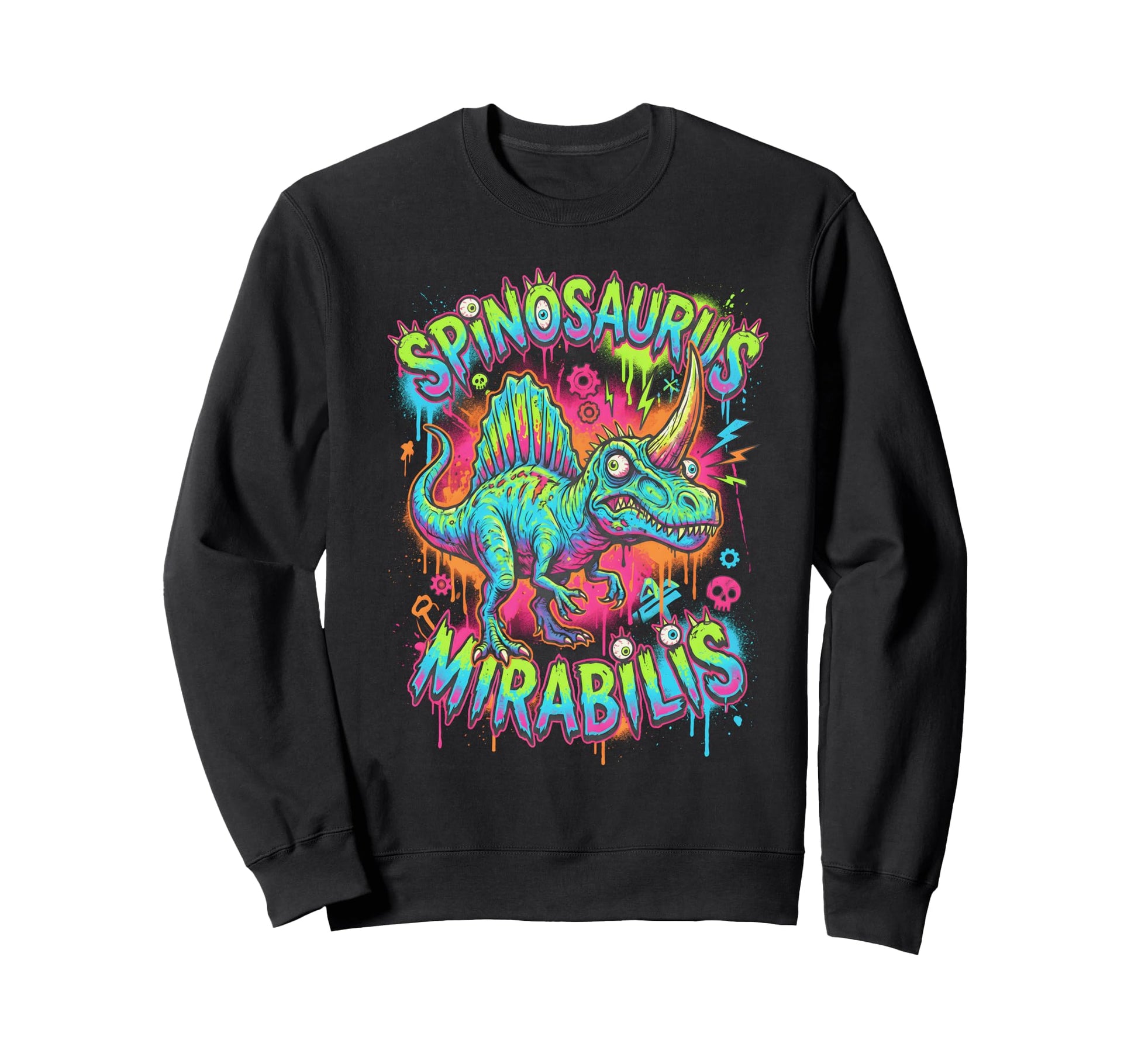 Spinosaurus Mirabilis Grunge Sweatshirt - Casual Everyday Wear for Adults - T-Shirt, Sweatshirt, Hoodie