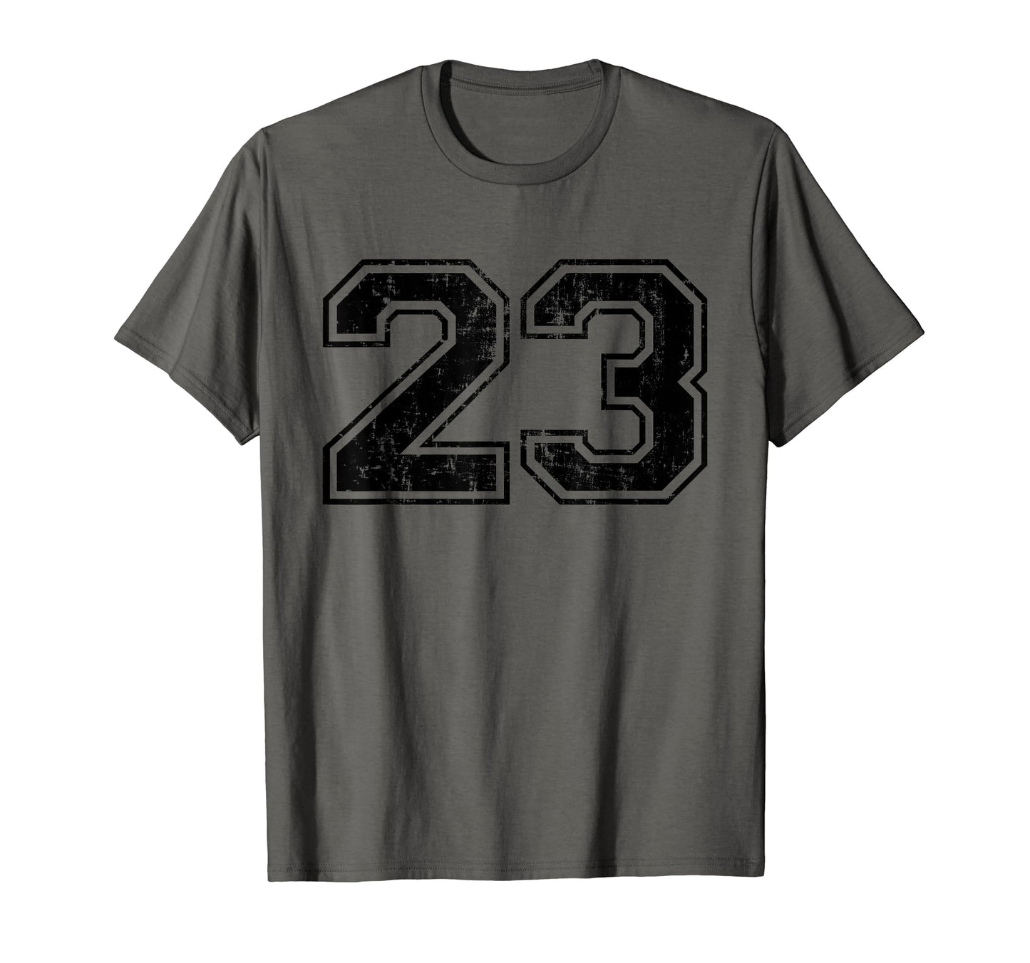 Number 23 Varsity Distressed Sport Team T-Shirt - Novelty Apparel Unisex - T-Shirt, Sweatshirt, Hoodie