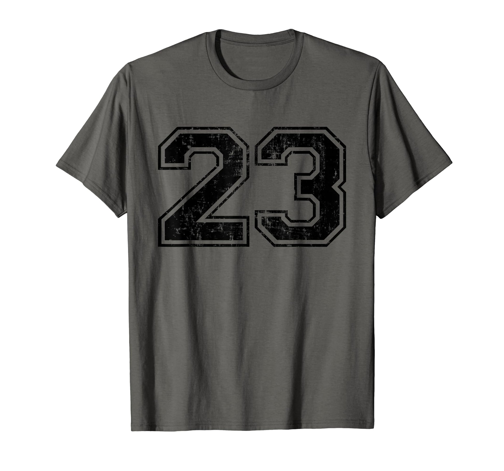 Number 23 Varsity Distressed Sport Team T-Shirt - Novelty Apparel Unisex - T-Shirt, Sweatshirt, Hoodie