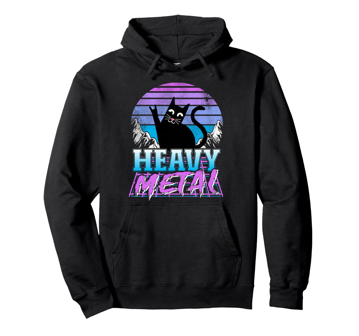 Retrowave Pastel Goth Cat 80S Synthwave Hoodie - Streetwear Style Unisex - T-Shirt, Sweatshirt, Hoodie
