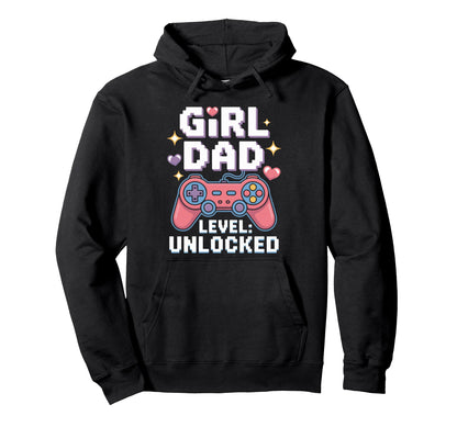 Dad Level Unlocked Funny Gamer Dad New Hoodie - Aesthetic Graphic Unisex - T-Shirt, Sweatshirt, Hoodie