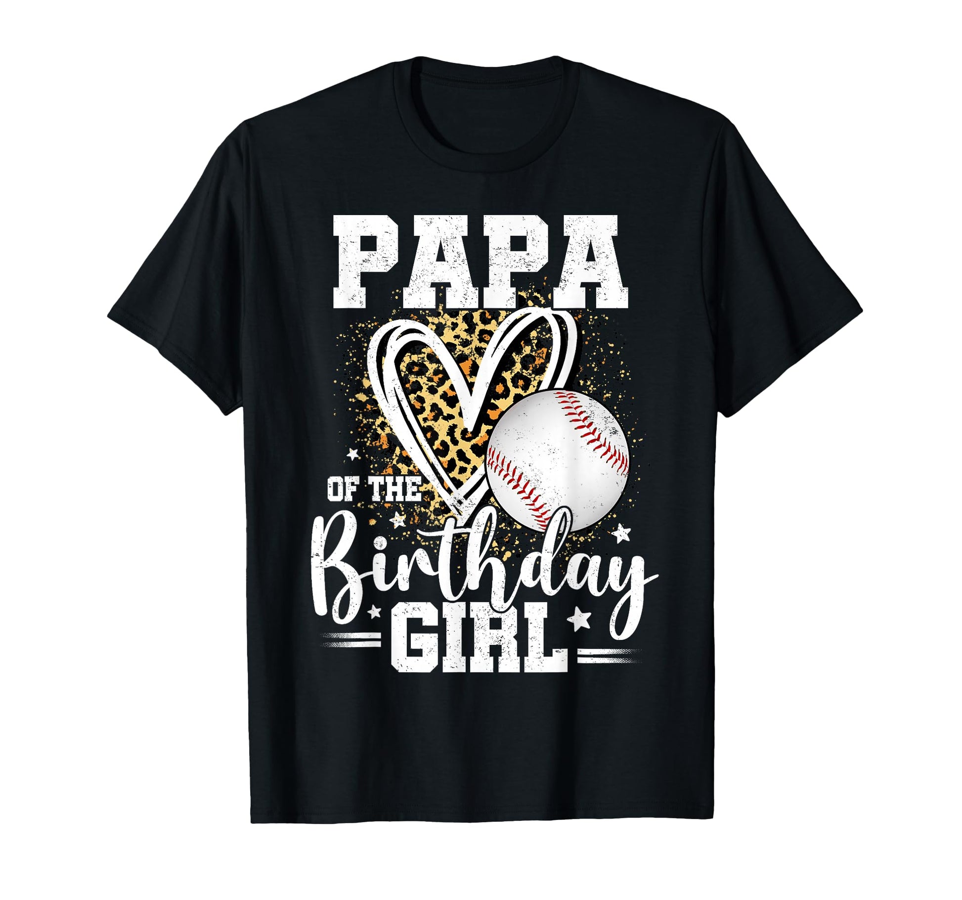 Papa Birthday Baseball Papa Leopard T-Shirt - Aesthetic Graphic for Adults - T-Shirt, Sweatshirt, Hoodie