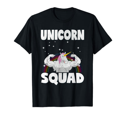 Unicorn Squad Rainbow Unicorns T-Shirt - Casual Everyday Wear Men Women - T-Shirt, Sweatshirt, Hoodie