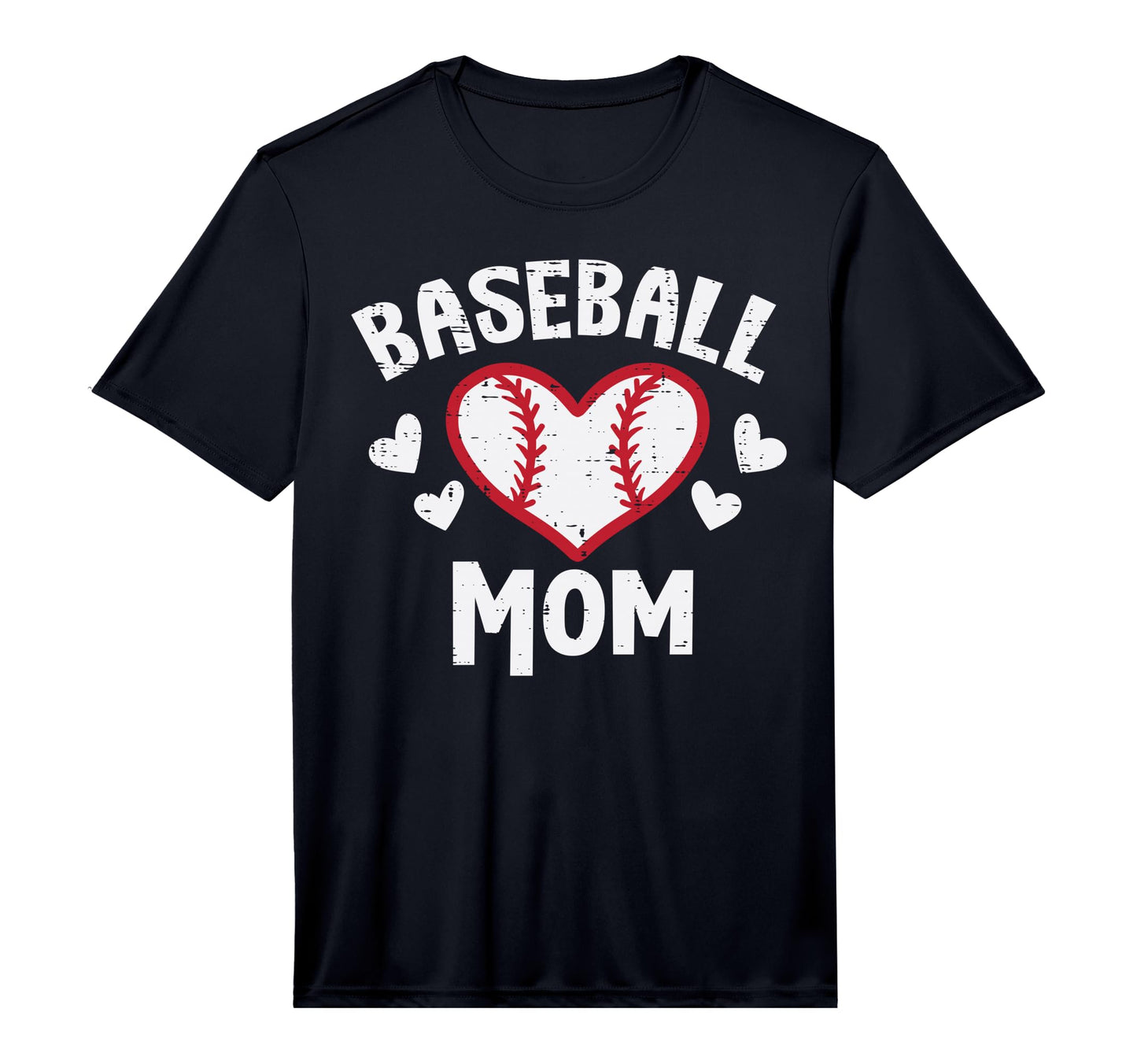 Mens Baseball Mom Heart Family T-Shirt - Unique Graphic for Adults - T-Shirt, Sweatshirt, Hoodie