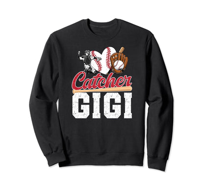 Baseball Catcher Gigi Grandma Sweatshirt - Fun Novelty Design Men Women - T-Shirt, Sweatshirt, Hoodie