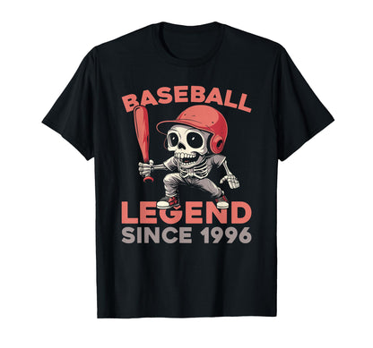 Born 1996 Baseball Baseballer Team T-Shirt - Trendy Graphic for Adults - T-Shirt, Sweatshirt, Hoodie