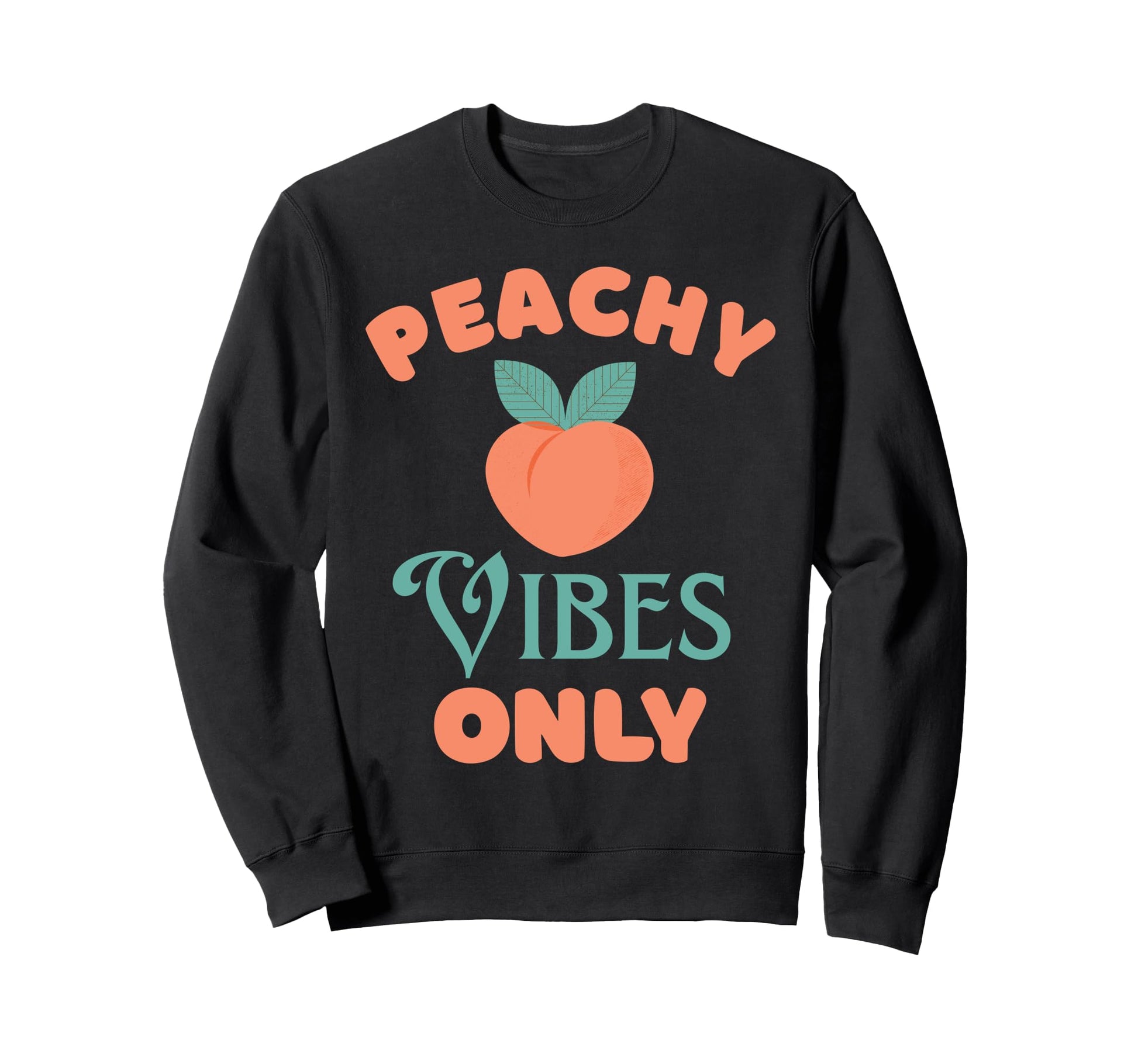 Peachy Vibes Aesthetic Boho Funny Sweatshirt - Minimalist Print for Adults - T-Shirt, Sweatshirt, Hoodie