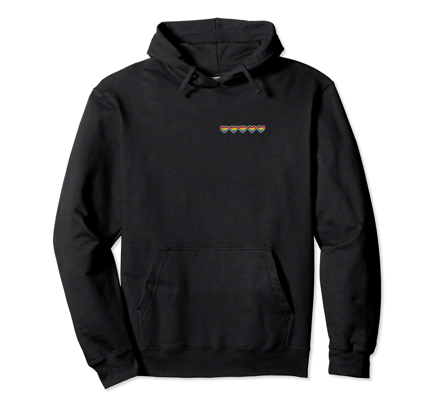 Pride Month Gaymer Gamer Rainbow Heart Hoodie - Novelty Apparel for Adults - T-Shirt, Sweatshirt, Hoodie