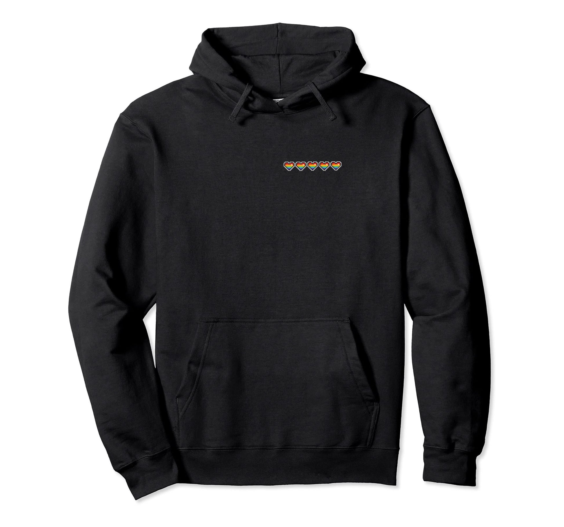 Pride Month Gaymer Gamer Rainbow Heart Hoodie - Novelty Apparel for Adults - T-Shirt, Sweatshirt, Hoodie