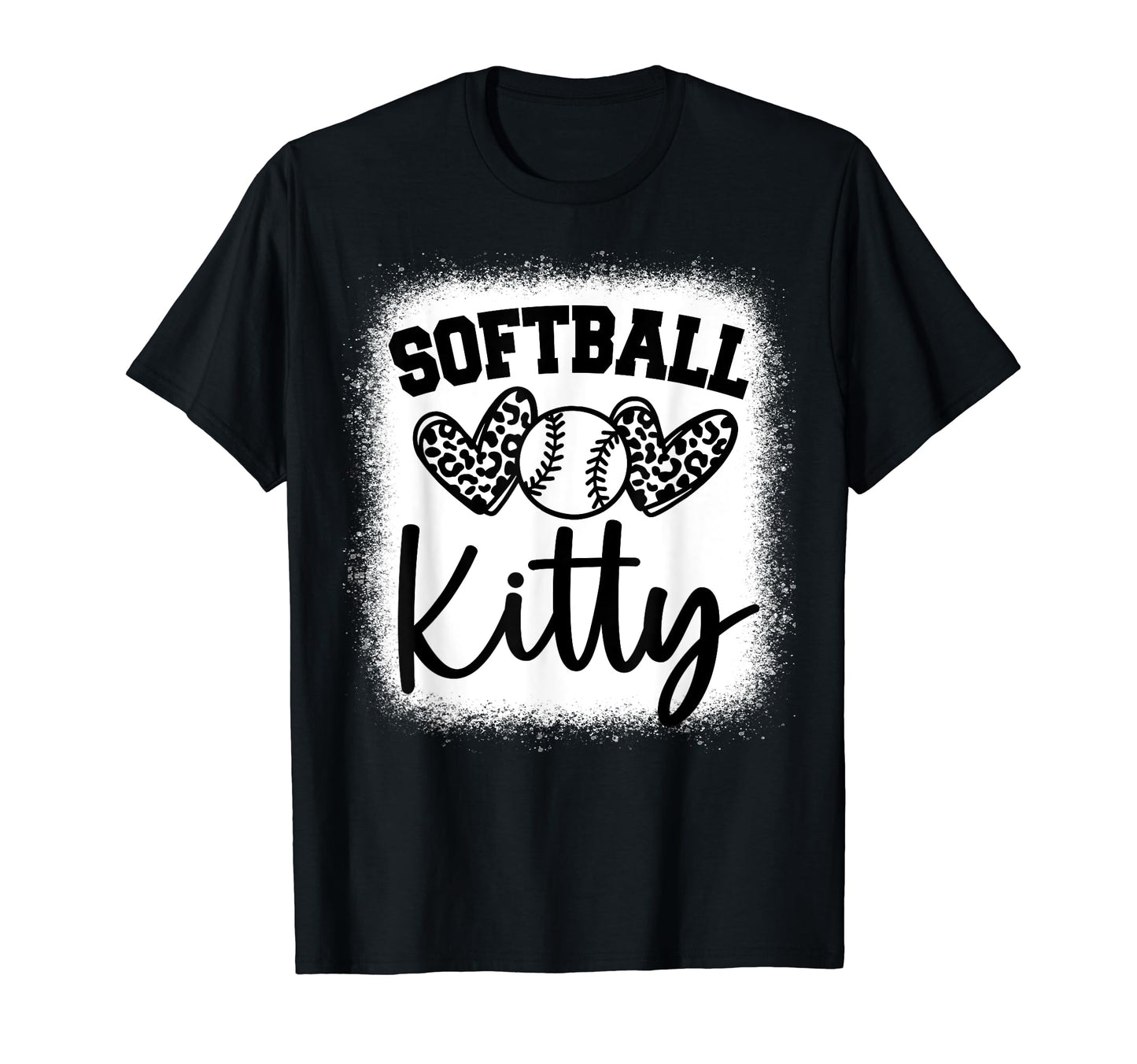 Personalized Baseball Heart Kitty T-Shirt - Novelty Apparel for Adults - T-Shirt, Sweatshirt, Hoodie