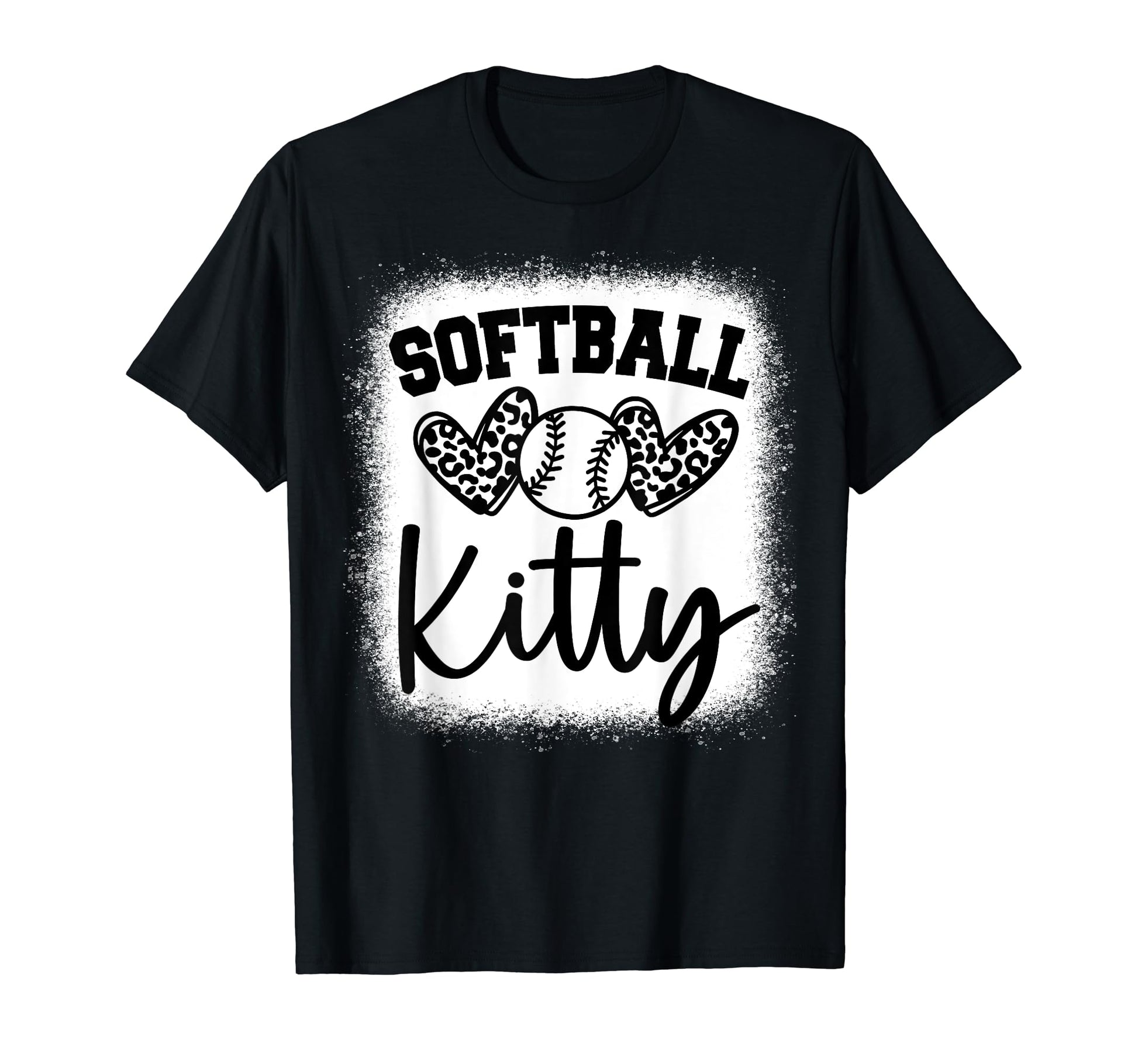Personalized Baseball Heart Kitty T-Shirt - Novelty Apparel for Adults - T-Shirt, Sweatshirt, Hoodie