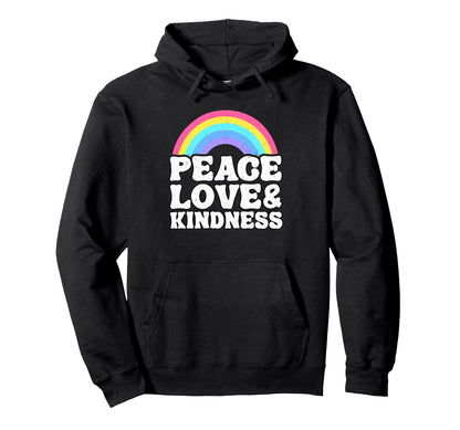 Anti Bullying Rainbow Peace Hippie Hoodie - Streetwear Style Men Women - T-Shirt, Sweatshirt, Hoodie