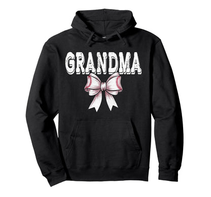 Coquette Baseball Bow Mom Sister Grandma Hoodie - Trendy Graphic Unisex - T-Shirt, Sweatshirt, Hoodie