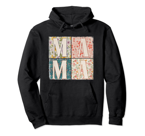 Boho Floral Mama Mothers Day Gift Mom Hoodie - Minimalist Print Men Women - T-Shirt, Sweatshirt, Hoodie