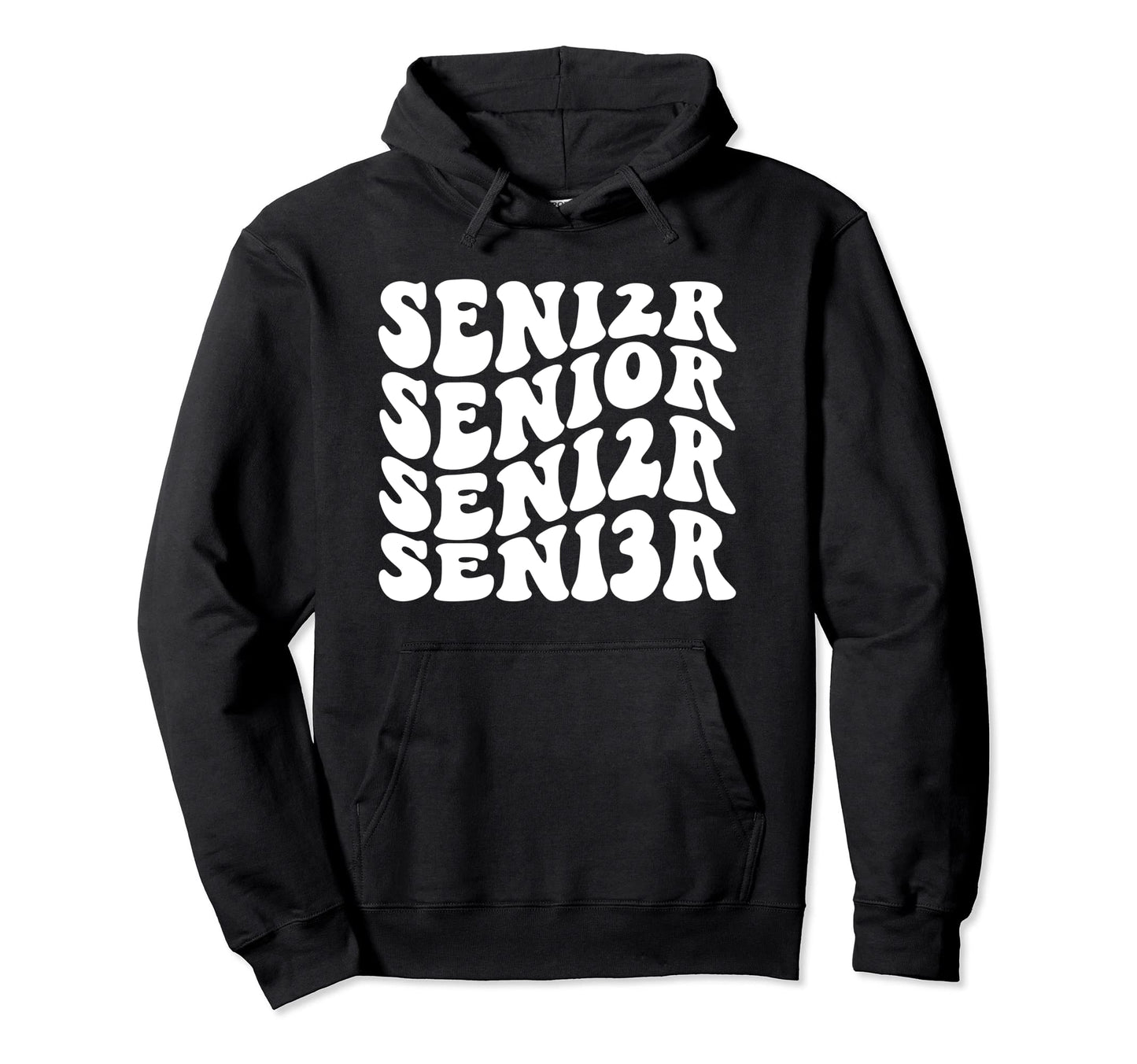 Groovy Boho Senior 2023 Graduation Hoodie - Casual Everyday Wear Men Women - T-Shirt, Sweatshirt, Hoodie