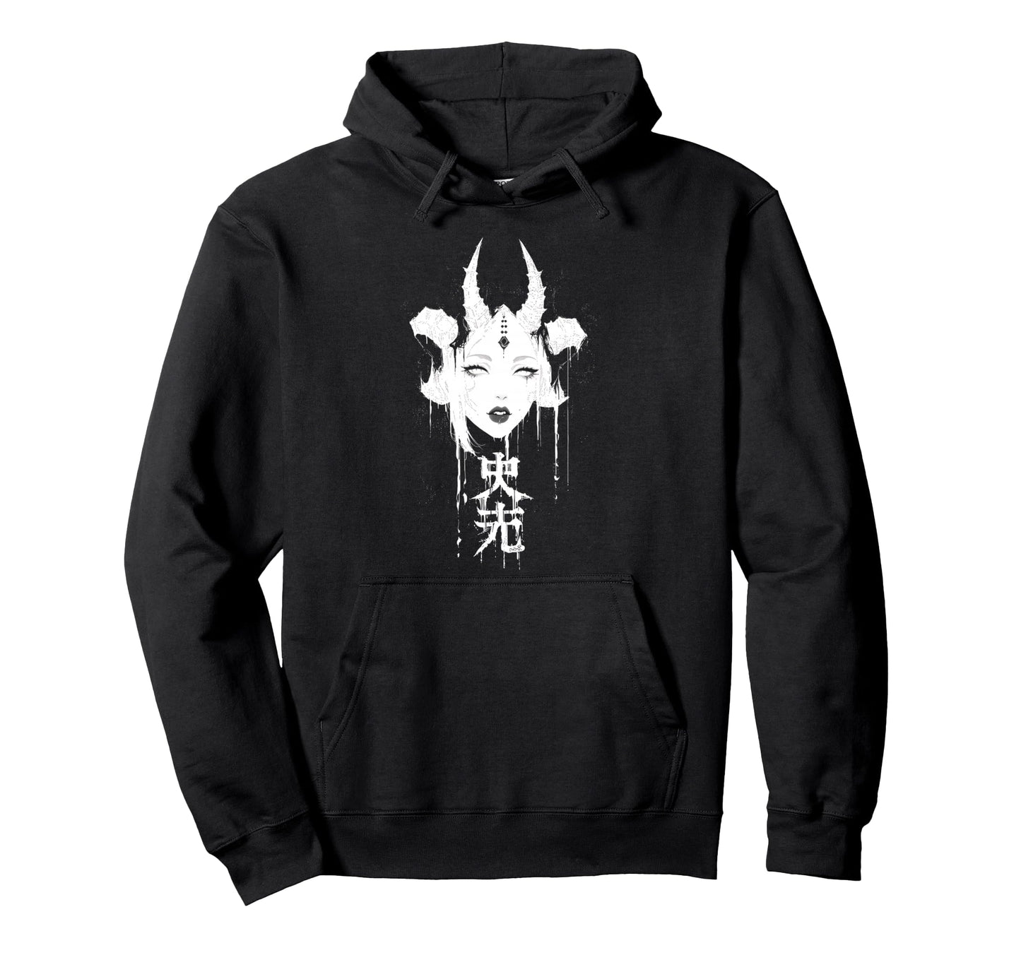 Goth Grunge Demon Anime Waifu Hoodie - Fun Novelty Design for Adults - T-Shirt, Sweatshirt, Hoodie