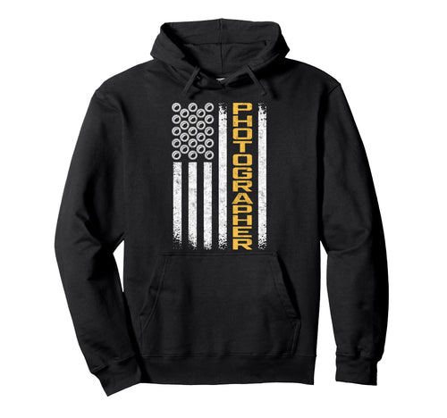Us Flag Photo Camera Photographer Hoodie - Graphic Print for Adults - T-Shirt, Sweatshirt, Hoodie