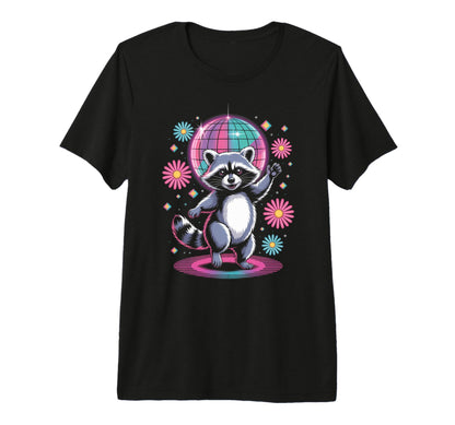 Raccoon Disco Dance Vaporwave T-Shirt - Custom Art Print for Adults - T-Shirt, Sweatshirt, Hoodie