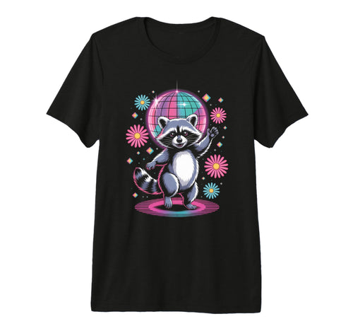Raccoon Disco Dance Vaporwave T-Shirt - Custom Art Print for Adults - T-Shirt, Sweatshirt, Hoodie