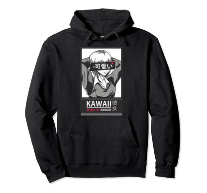 Kawaii Girlfriend Japanese Anime Hoodie - Minimalist Print for Adults - T-Shirt, Sweatshirt, Hoodie