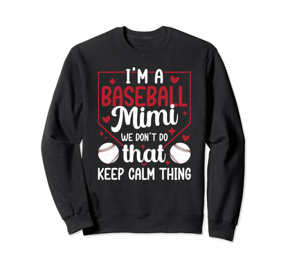 Im Baseball Mimi Grandma Mimi Sweatshirt - Trendy Graphic for Adults - T-Shirt, Sweatshirt, Hoodie