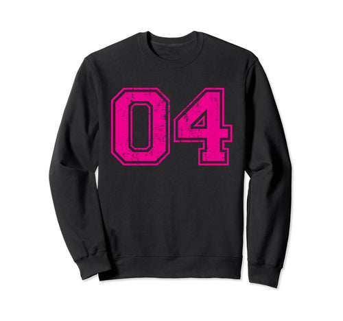 Number 04 Varsity Distressed Sport Sweatshirt - Streetwear Style Men Women - T-Shirt, Sweatshirt, Hoodie