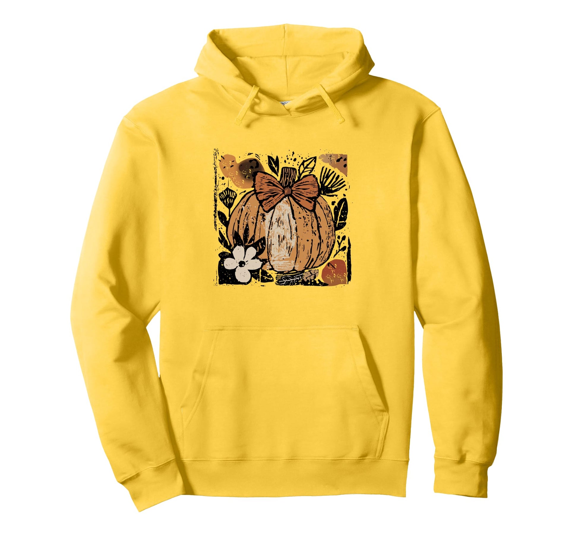 Boho Pumpkin Floral Halloween Fall Hoodie - Casual Everyday Wear Unisex - T-Shirt, Sweatshirt, Hoodie