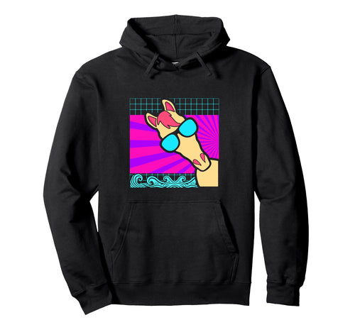 Aesthetic Vaporwave Outfits Horse Vaporwave Hoodie - Trendy Graphic Unisex - T-Shirt, Sweatshirt, Hoodie