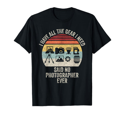 Camera Photographer Photography Lover Gift T-Shirt - Trendy Graphic Unisex - T-Shirt, Sweatshirt, Hoodie