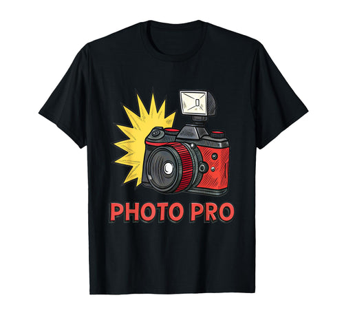 Camera Illustration Photo Pro T-Shirt - Aesthetic Graphic Men Women - T-Shirt, Sweatshirt, Hoodie