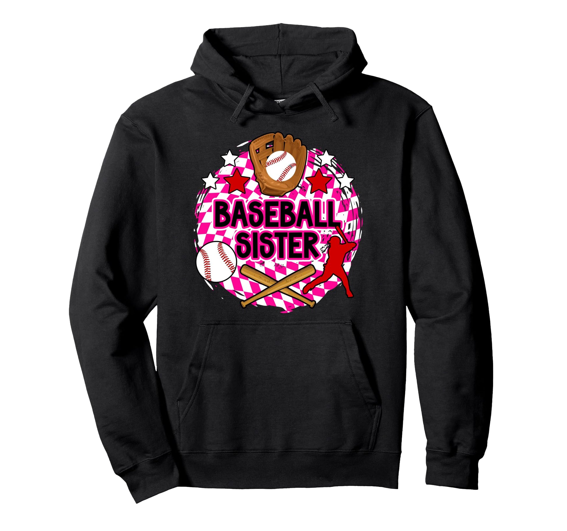 Baseball Sister Baseball Player Hoodie - Trendy Graphic for Adults - T-Shirt, Sweatshirt, Hoodie