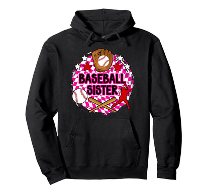 Baseball Sister Baseball Player Hoodie - Trendy Graphic for Adults - T-Shirt, Sweatshirt, Hoodie
