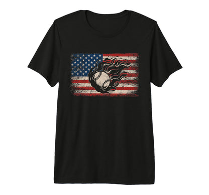American Flag Baseball Fan Baseball T-Shirt - Minimalist Print for Adults - T-Shirt, Sweatshirt, Hoodie