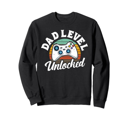 Dad Level Unlocked Fathers Day Sweatshirt - Minimalist Print for Adults - T-Shirt, Sweatshirt, Hoodie
