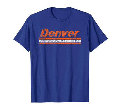 Denver Colorado Weathered Stripe T-Shirt - Unique Graphic Men Women - T-Shirt, Sweatshirt, Hoodie
