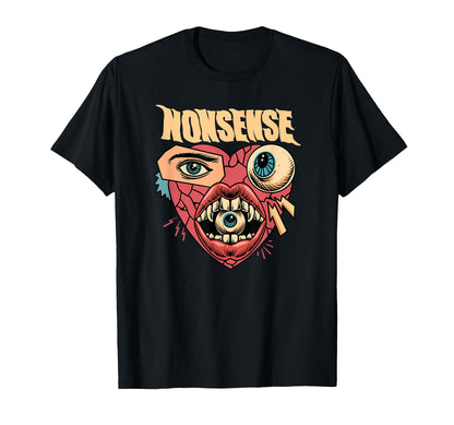 Heart Nonsense Eyes Aesthetic Edgy T-Shirt - Trendy Graphic Men Women - T-Shirt, Sweatshirt, Hoodie