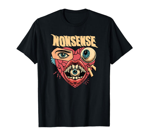 Heart Nonsense Eyes Aesthetic Edgy T-Shirt - Trendy Graphic Men Women - T-Shirt, Sweatshirt, Hoodie