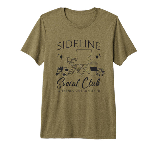 Sideline Social Club Soccer Mom Game T-Shirt - Aesthetic Graphic Men Women - T-Shirt, Sweatshirt, Hoodie